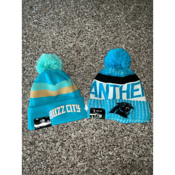 Carolina Panthers and Charlotte Hornets Buzz City Beanie Hats - Picture 1 of 7